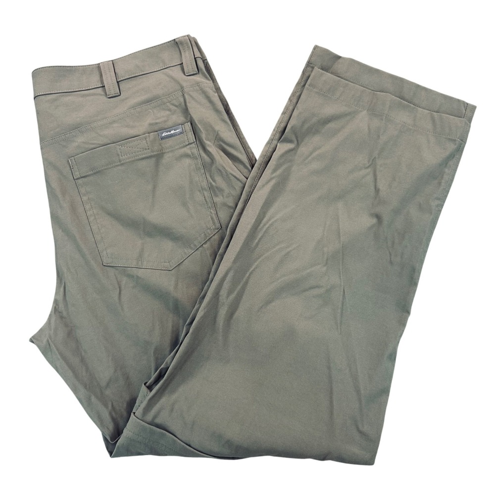 Eddie Bauer Mens Convertible Tech Pant 38x30 Olive Green Hiking Zip Off 1537466